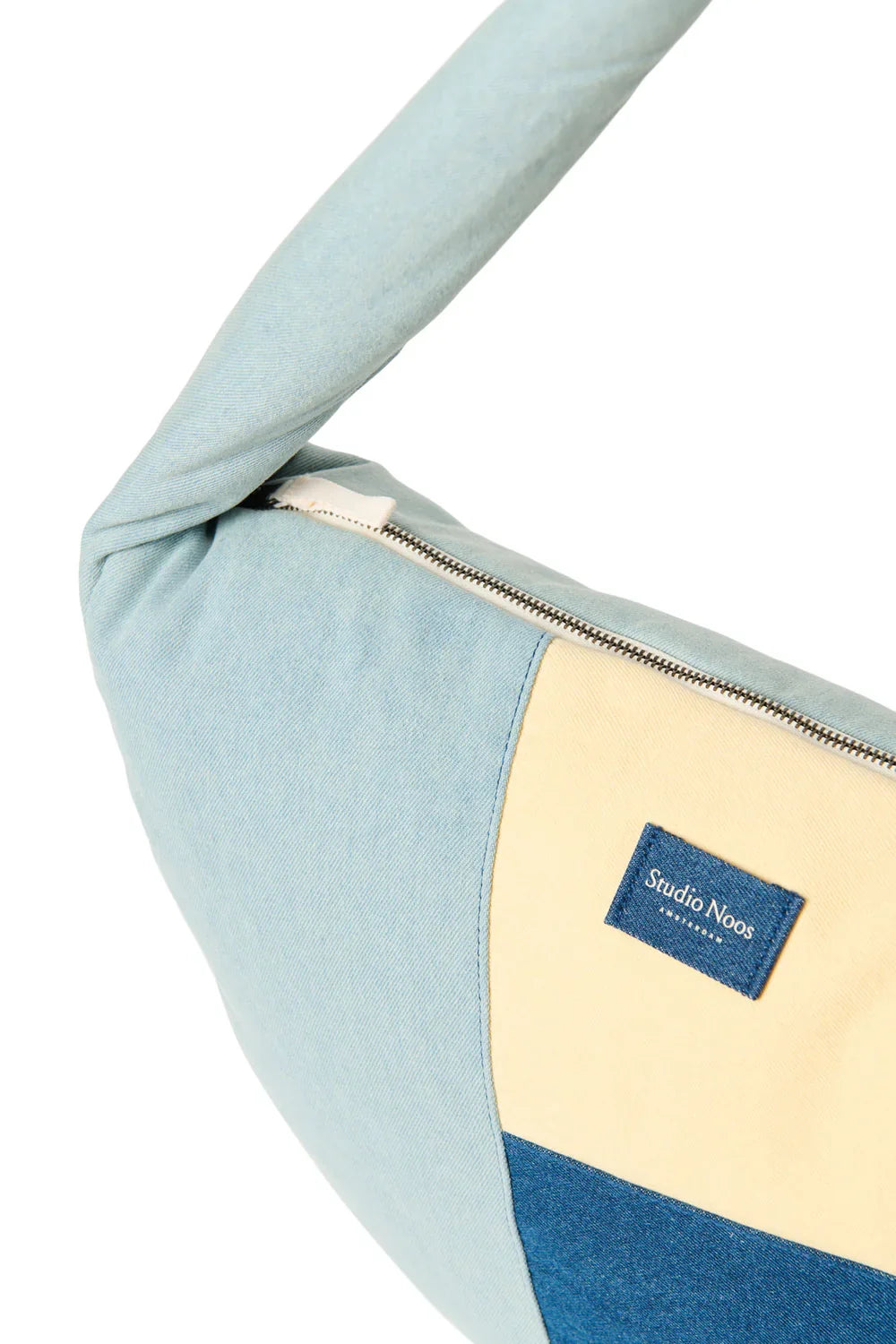 Denim-Patchwork-Umhängetasche