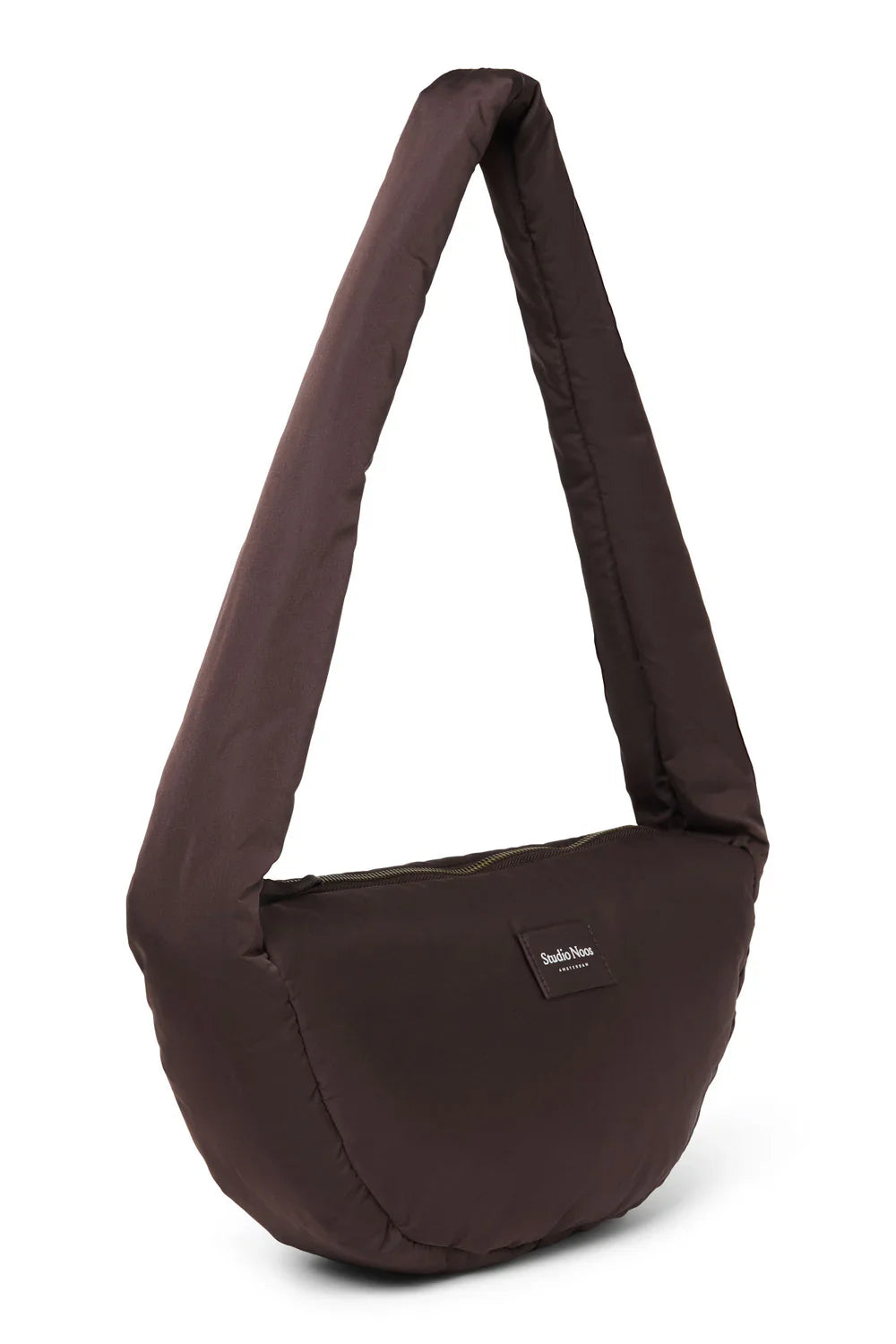 Brown Puffy Mini Cross Body Bag