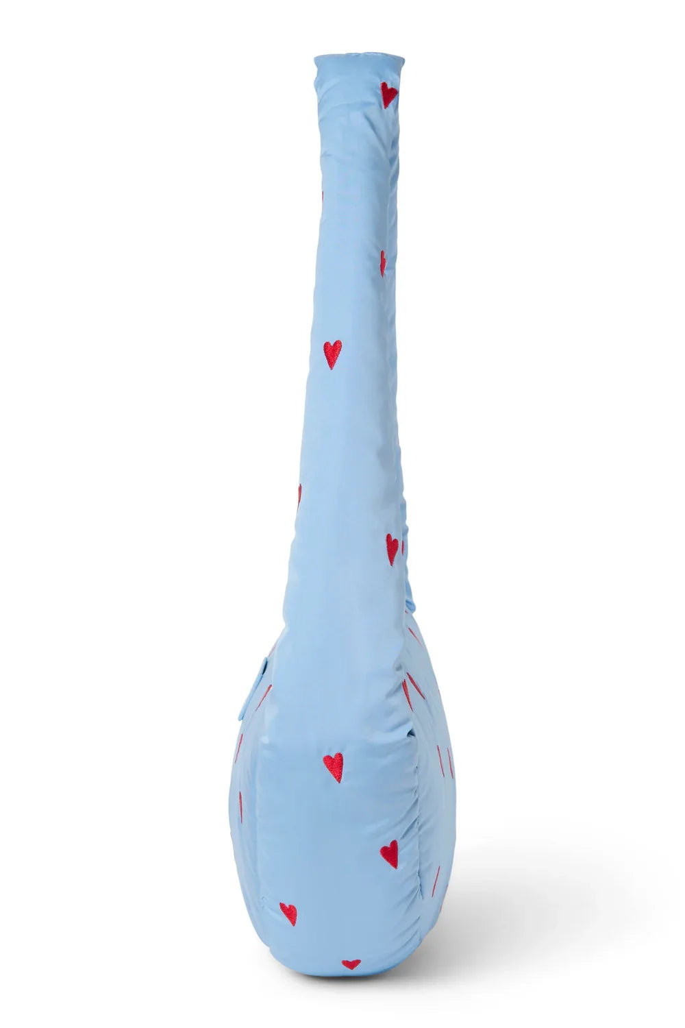 Light Blue Hearts Puffy Mini Cross Body Bag