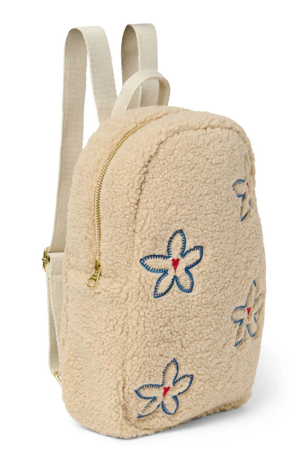 Ecru Flower Heart Teddy Mini Backpack
