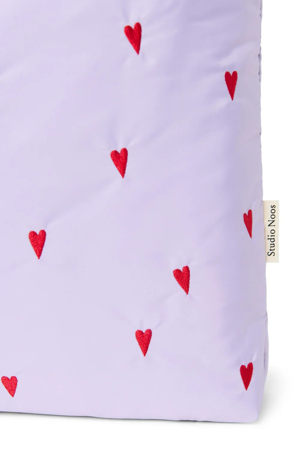 Brown Hearts Puffy Mom Bag