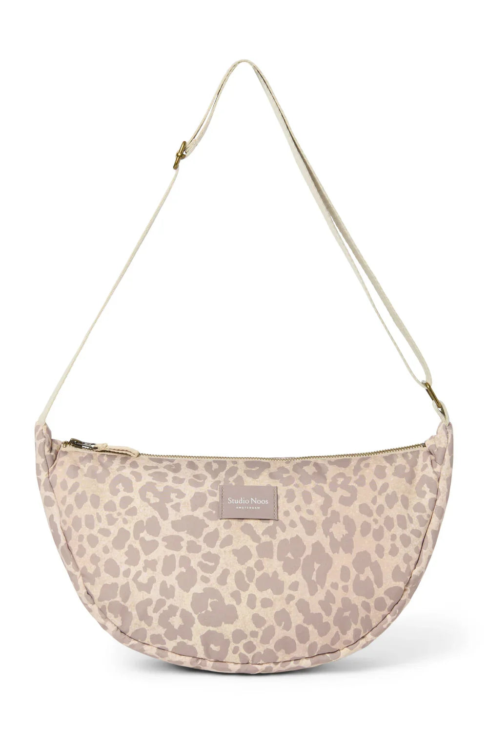 Beige Leopard Puffy Adult Fanny Pack