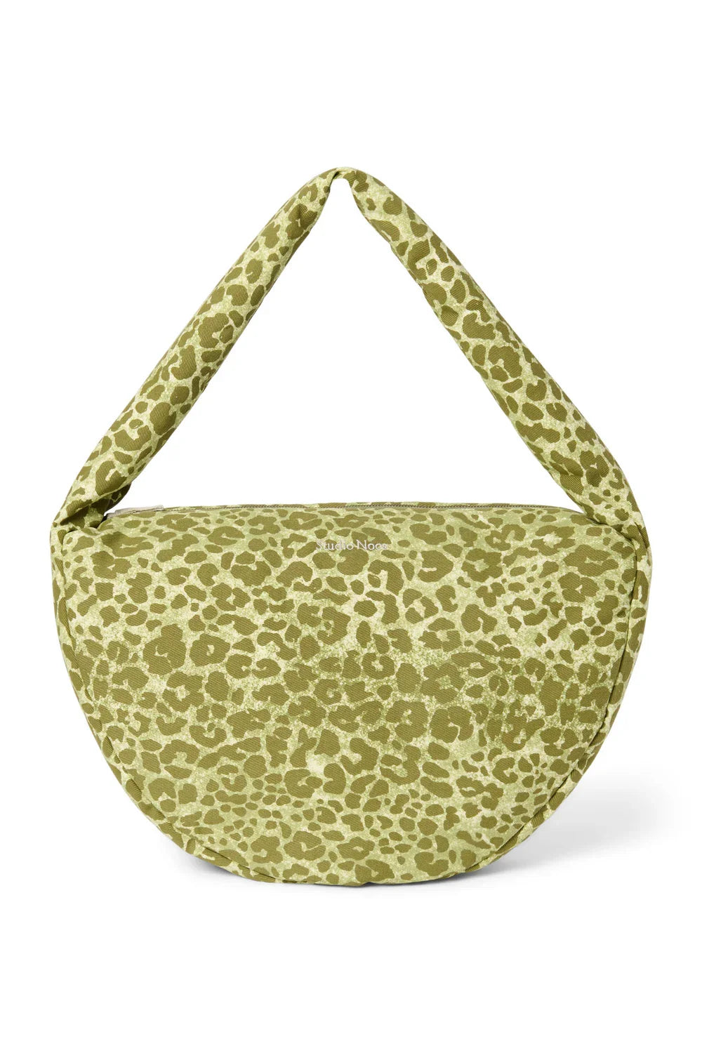 Green Leopard Cotton Cross Body Bag