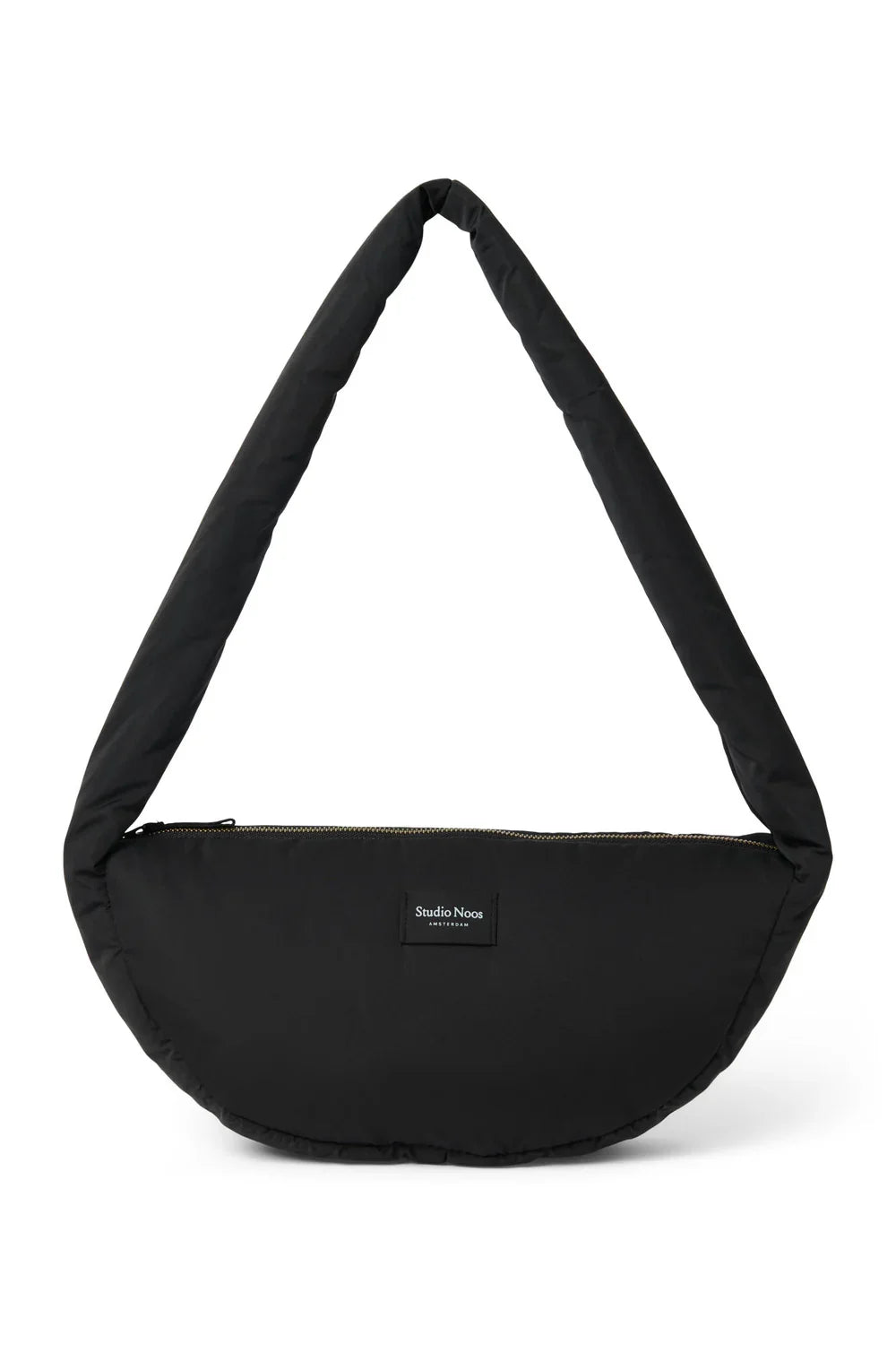 Schwarze bauschige Mini-Umhängetasche