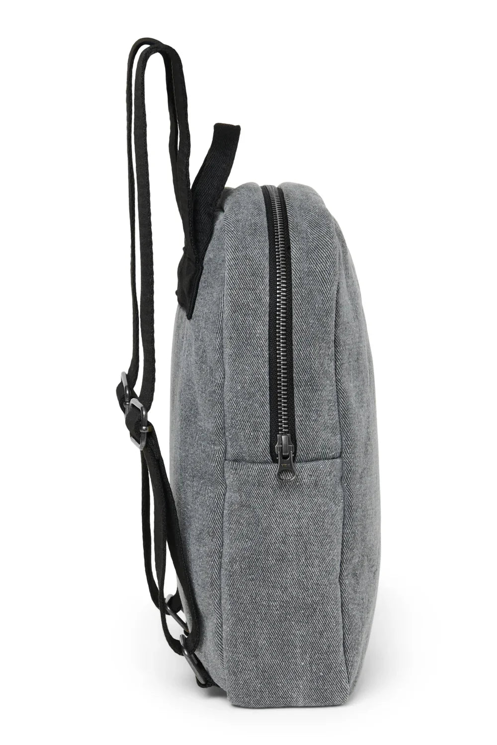 Grey Denim Mini Backpack