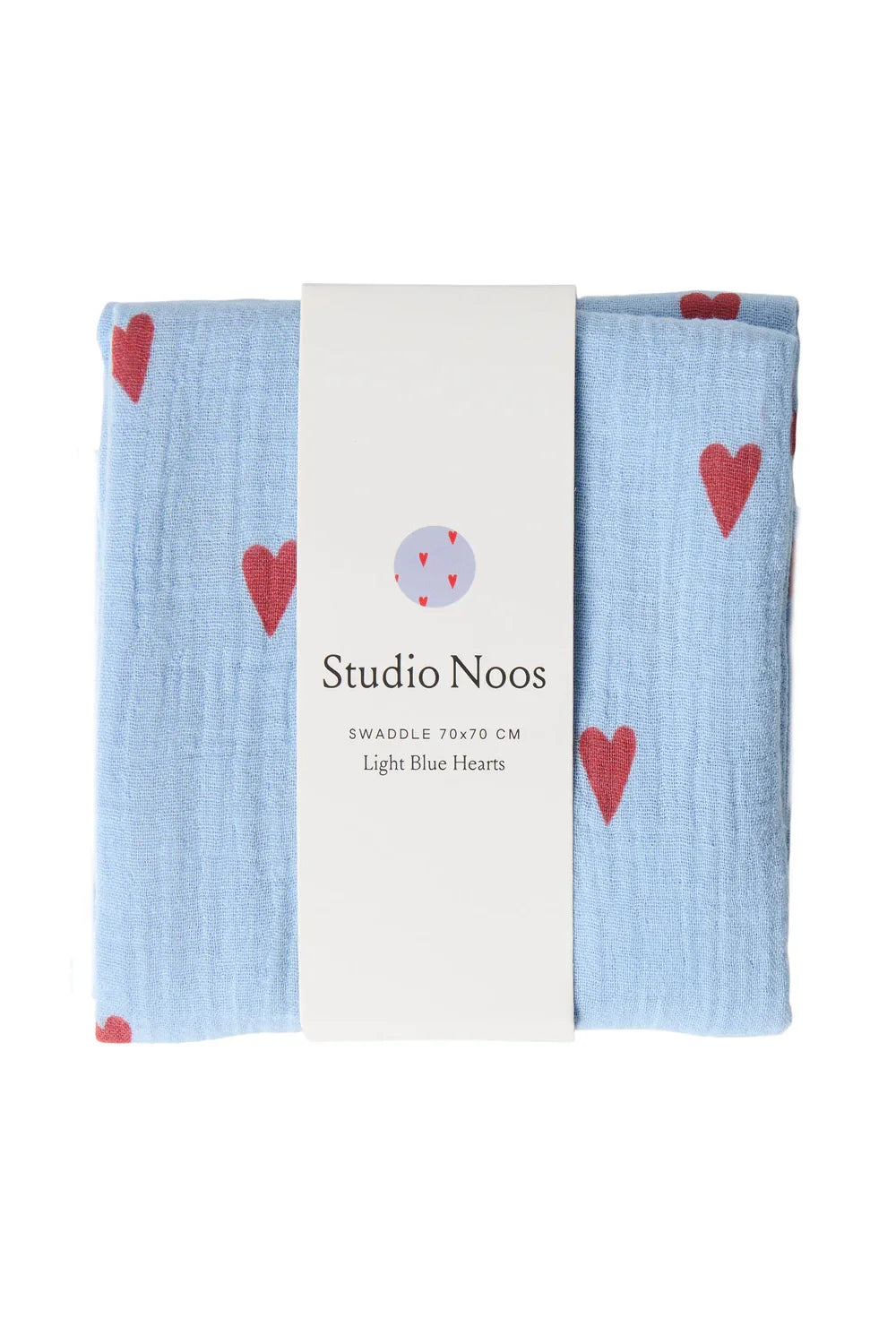 Green Hearts Swaddle Print Medium
