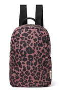 Red Leopard Puffy Mini Backpack