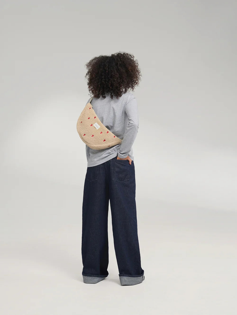 Ecru Hearts Teddy Adult Fanny Pack