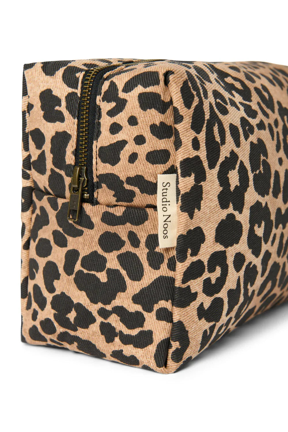 Braune Leopard Baumwoll-Kulturtasche