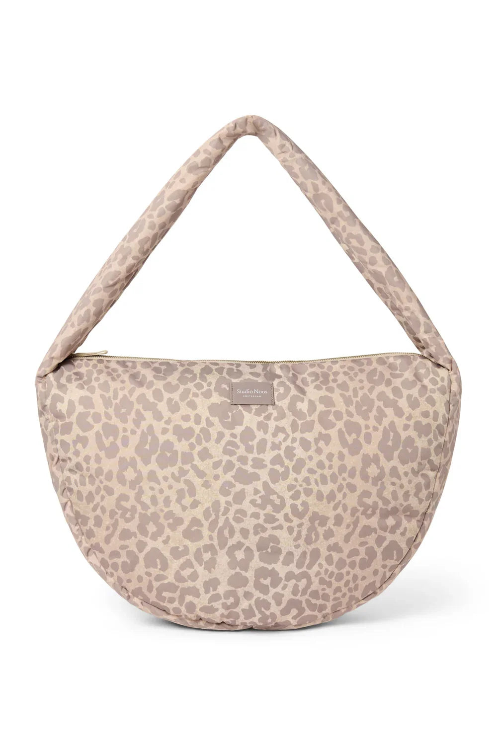 Beige Leopard Puffy Cross Body Bag