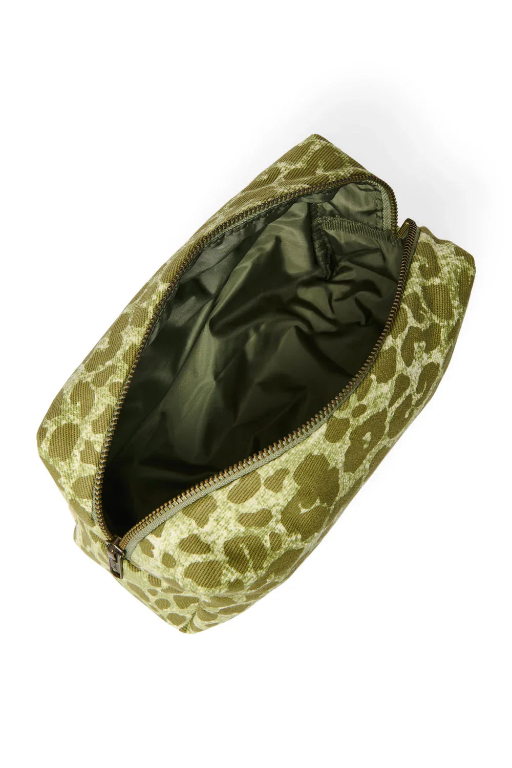 Green Leopard Cotton Pouch