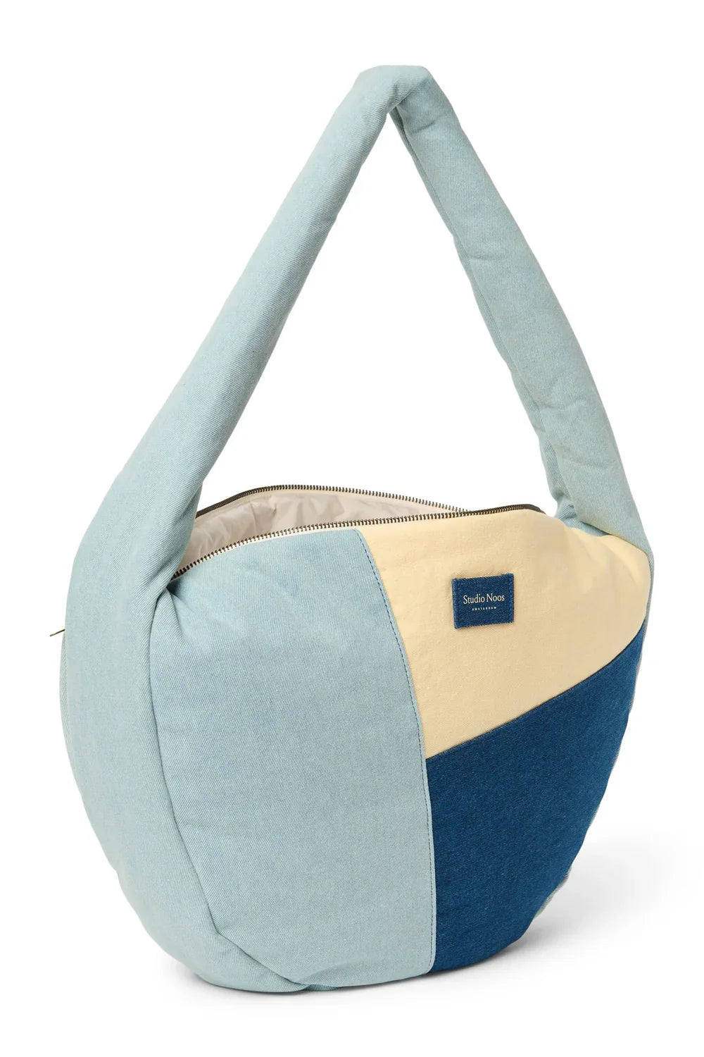 Denim-Patchwork-Umhängetasche