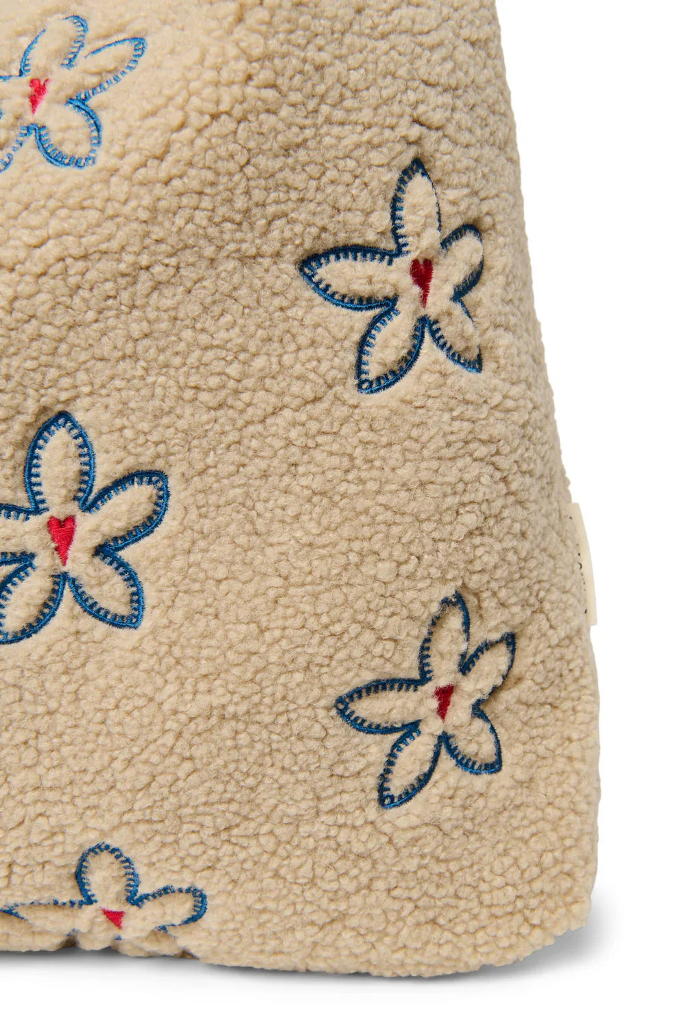 Ecru Flower Heart Teddy Mom Bag