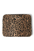 Brown Leopard Cotton Laptop Sleeve 15 Inch