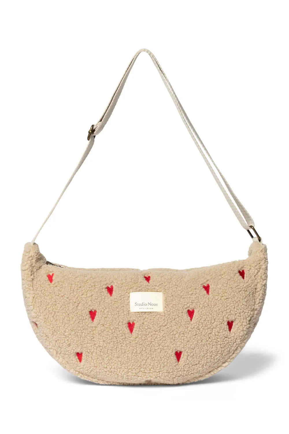 Ecru Hearts Teddy Adult Fanny Pack