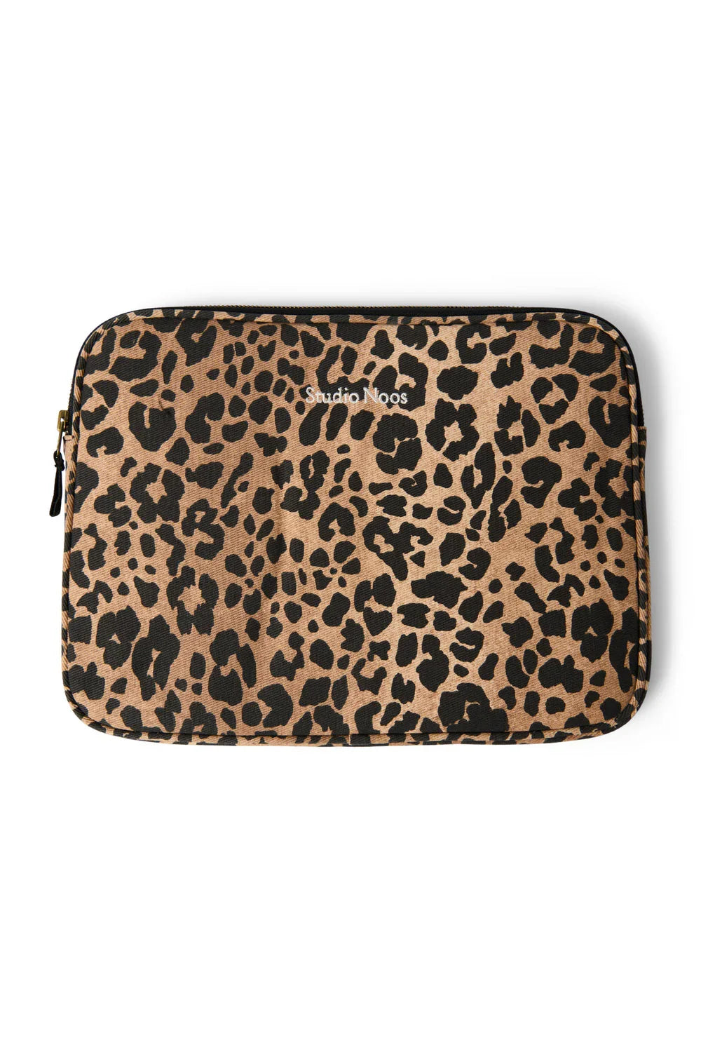 Brown Leopard Cotton Laptop Sleeve 13 Inch