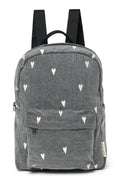Grey Hearts Denim Midi Backpack