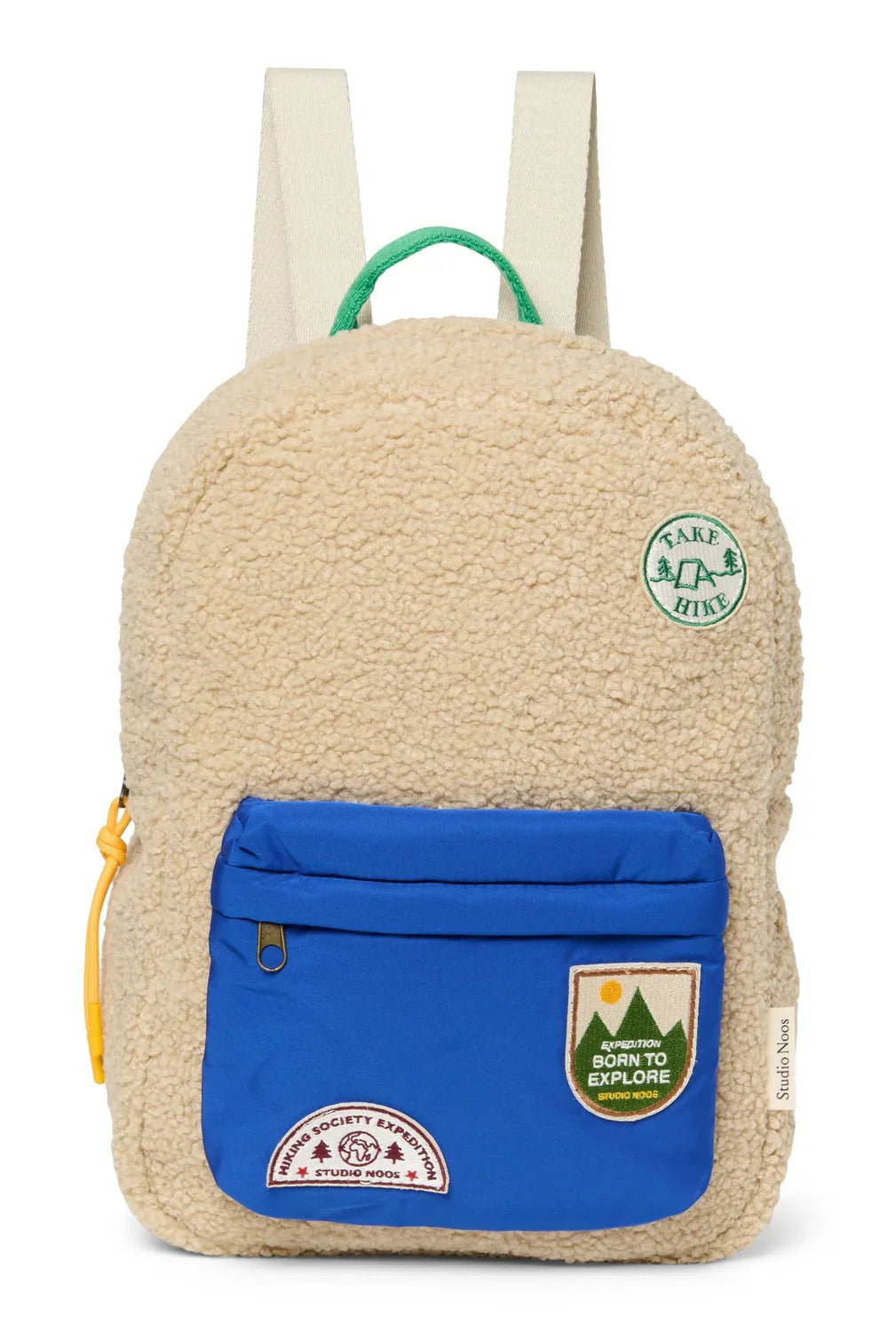 Ecru/Cobalt Teddy Midi Backpack