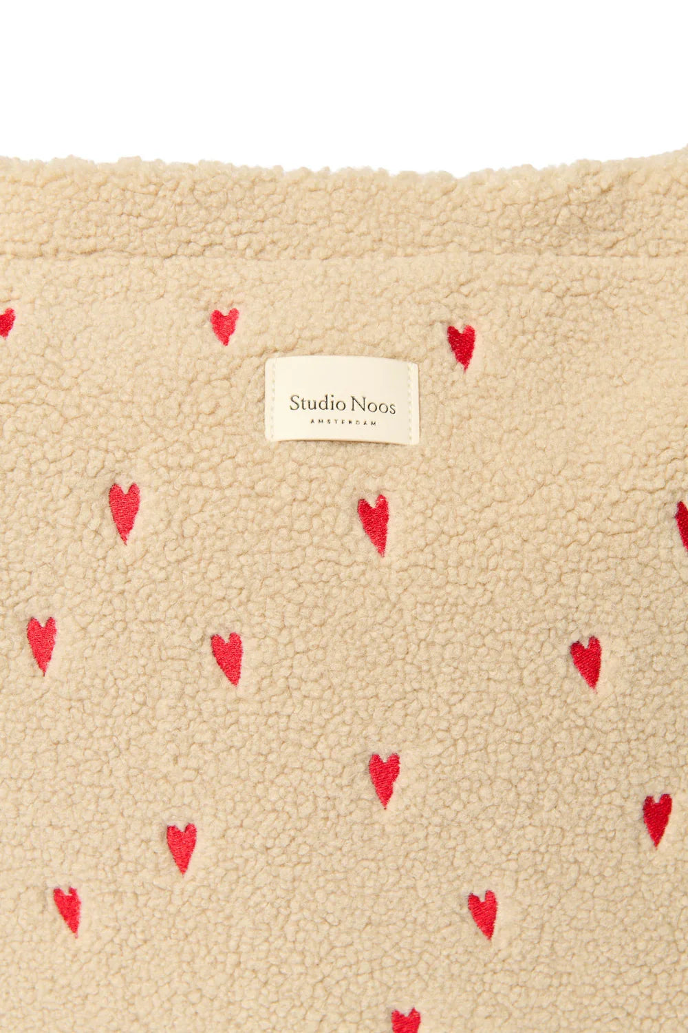 Ecru Hearts Teddy Diaper Bag