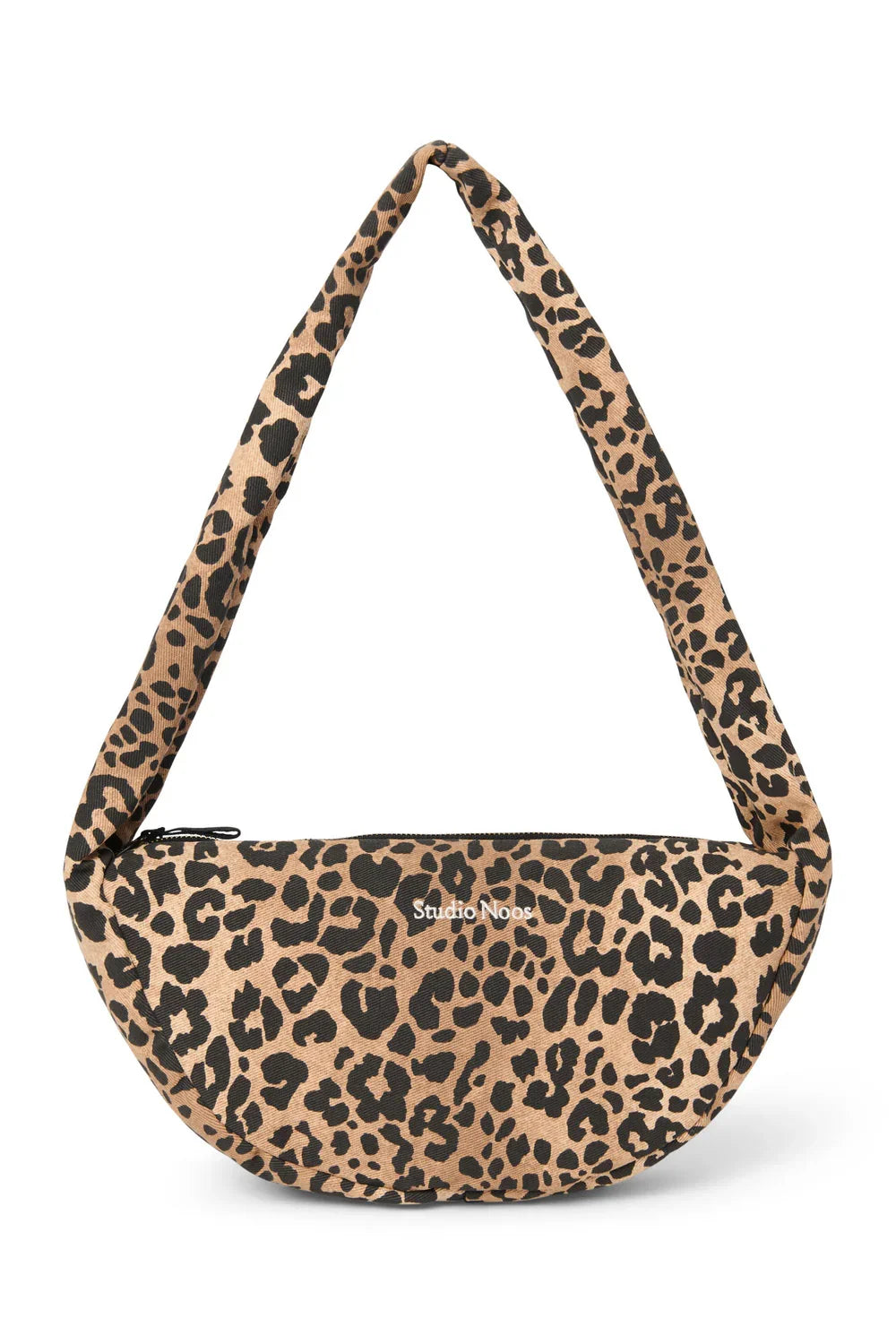 Brown Leopard Cotton Mini Cross Body Bag