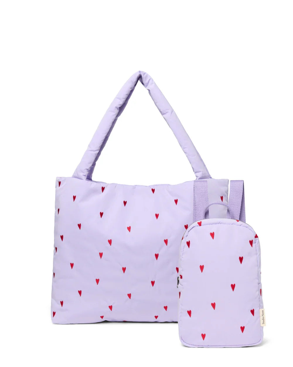 Purple Hearts Matching Puffy Gift Set