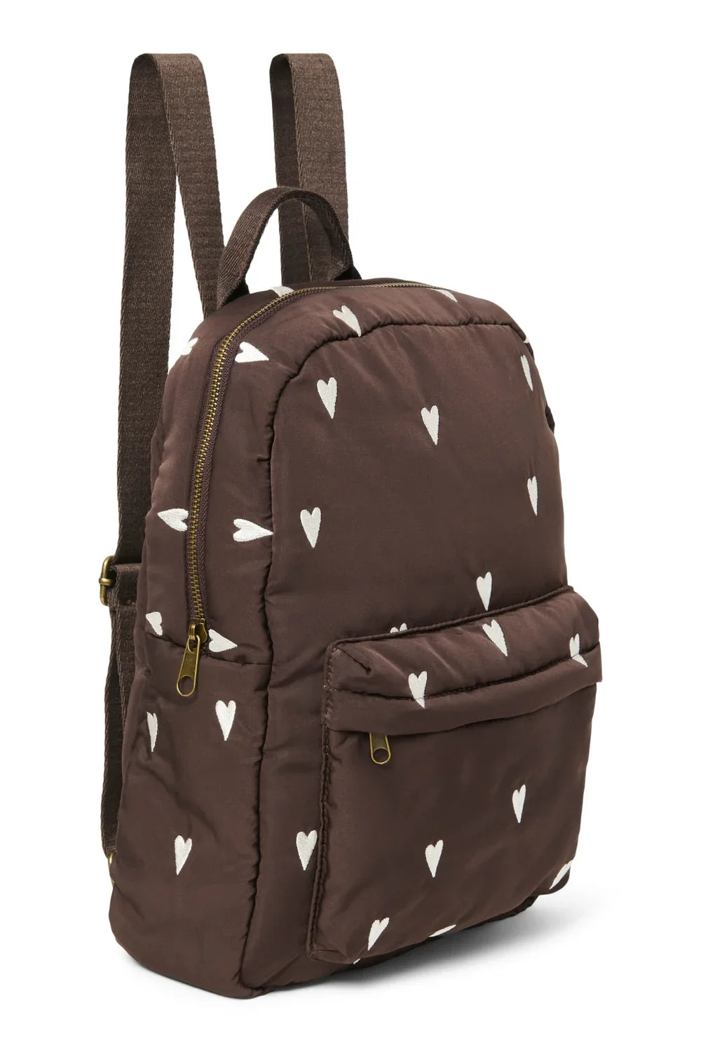 Brown Puffy Midi Backpack