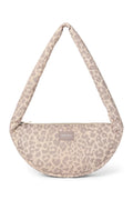 Beige Leopard Puffy Mini Cross Body Bag