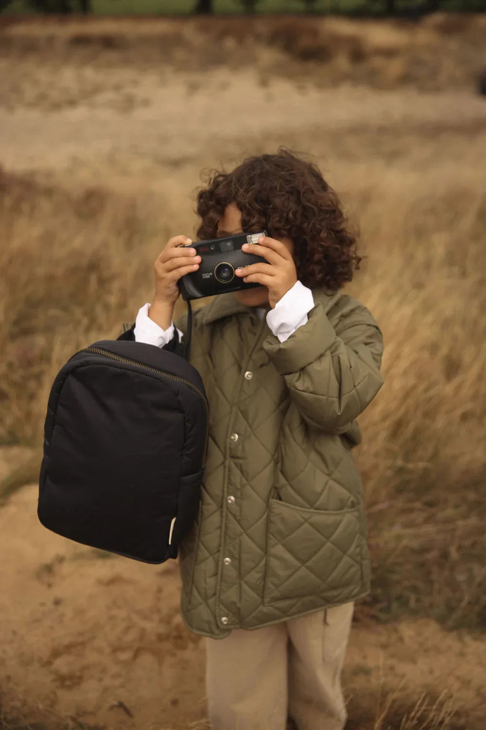 Brown Puffy Mini Backpack