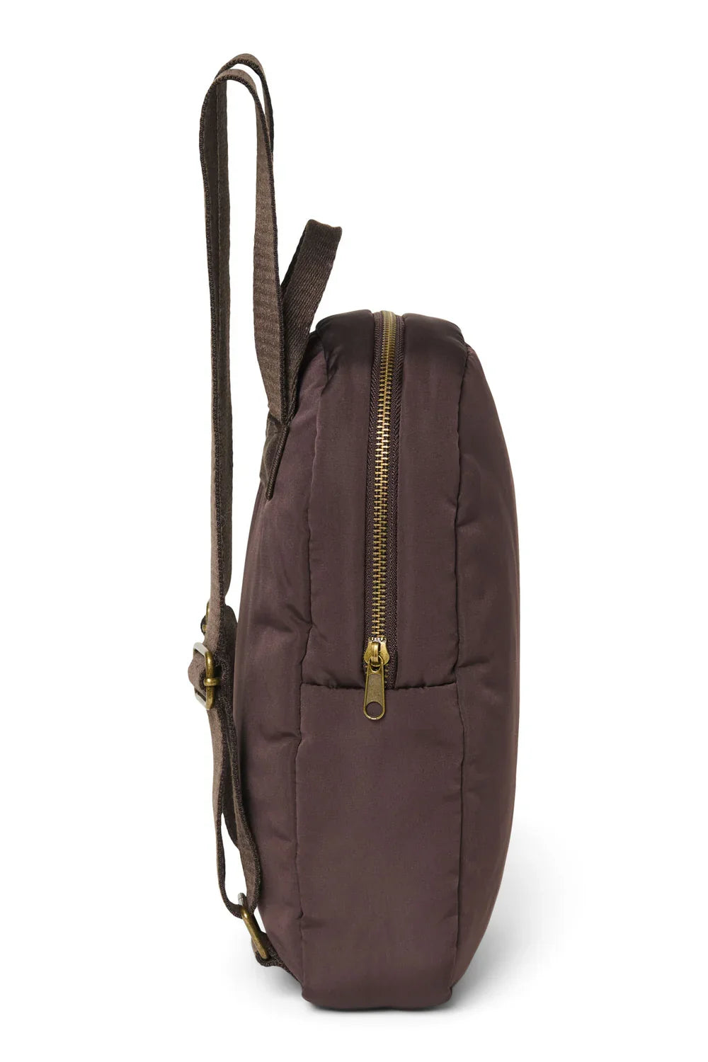 Brown Puffy Mini Backpack