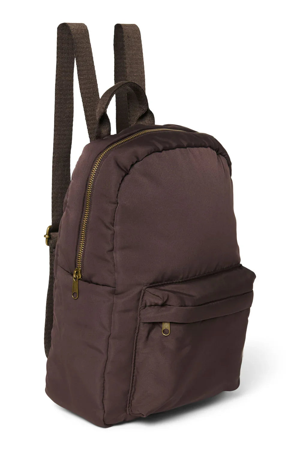 Brown Puffy Midi Backpack
