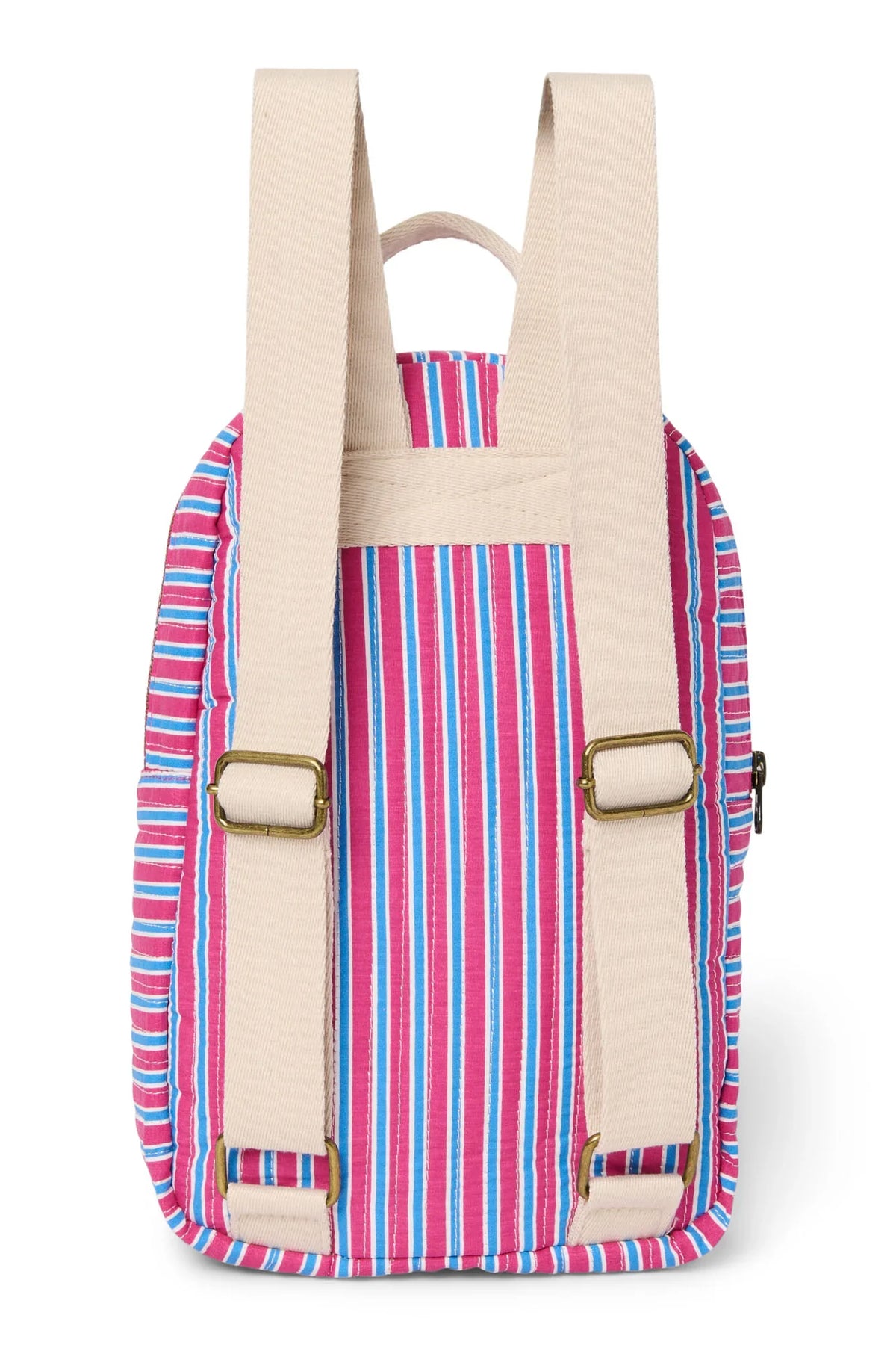 Poplin Striped Mini Backpack | Butter Yellow