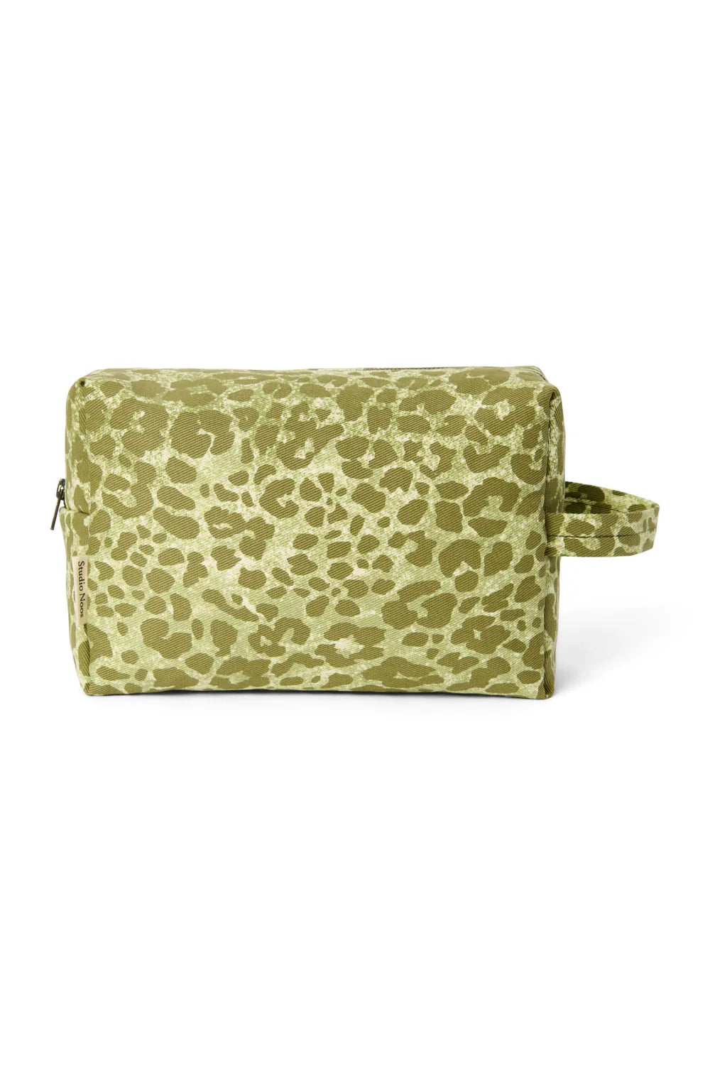 Brown Leopard Cotton Toiletry Bag