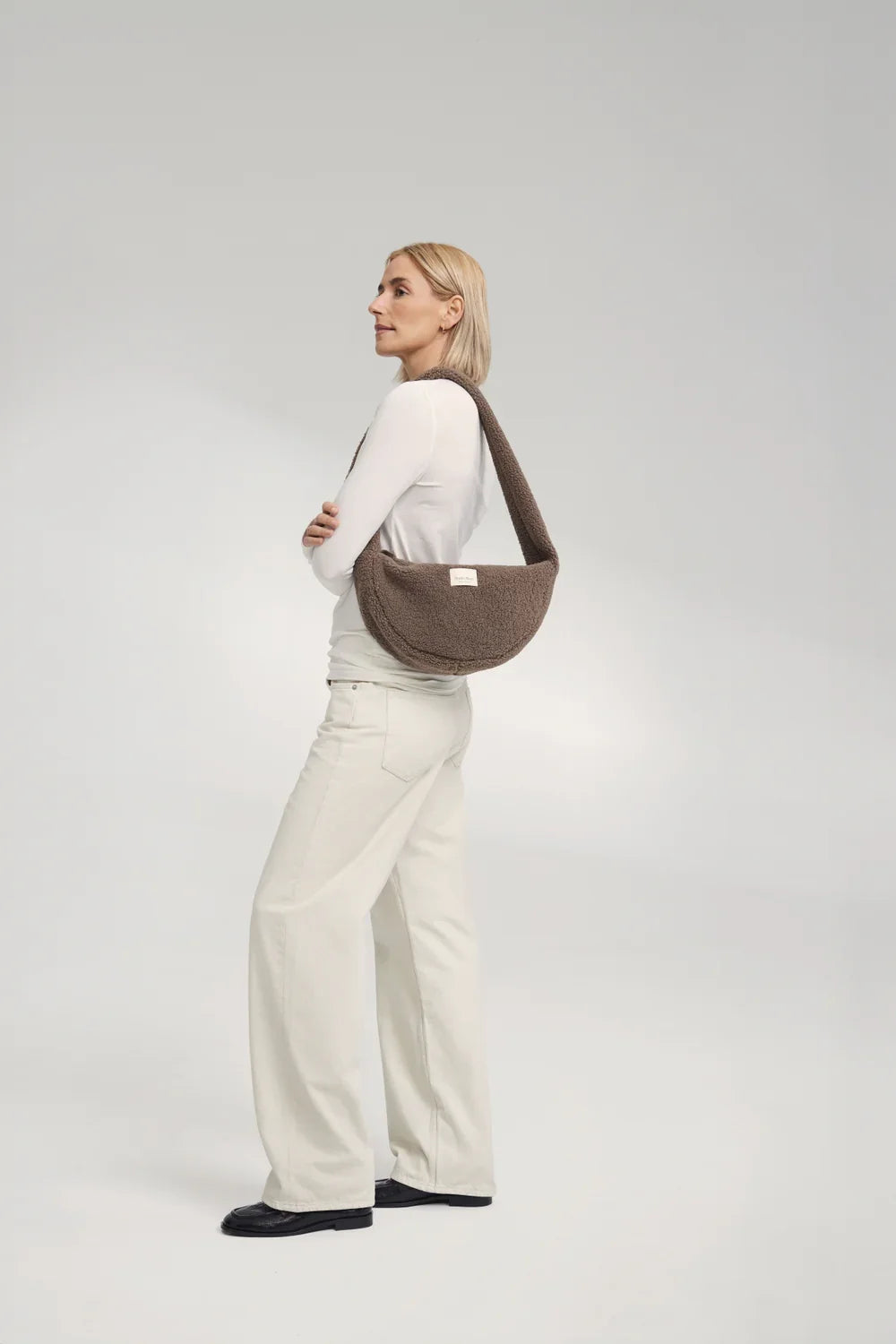 Brown Teddy Mini Cross Body Bag