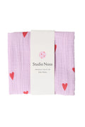 Purple Hearts Swaddle Print Medium