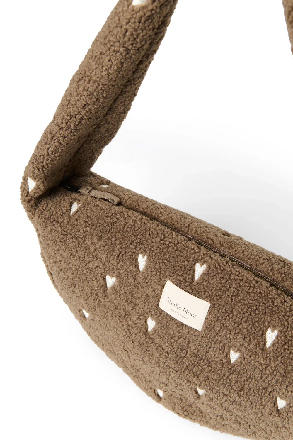 Braune Teddy-Mini-Umhängetasche