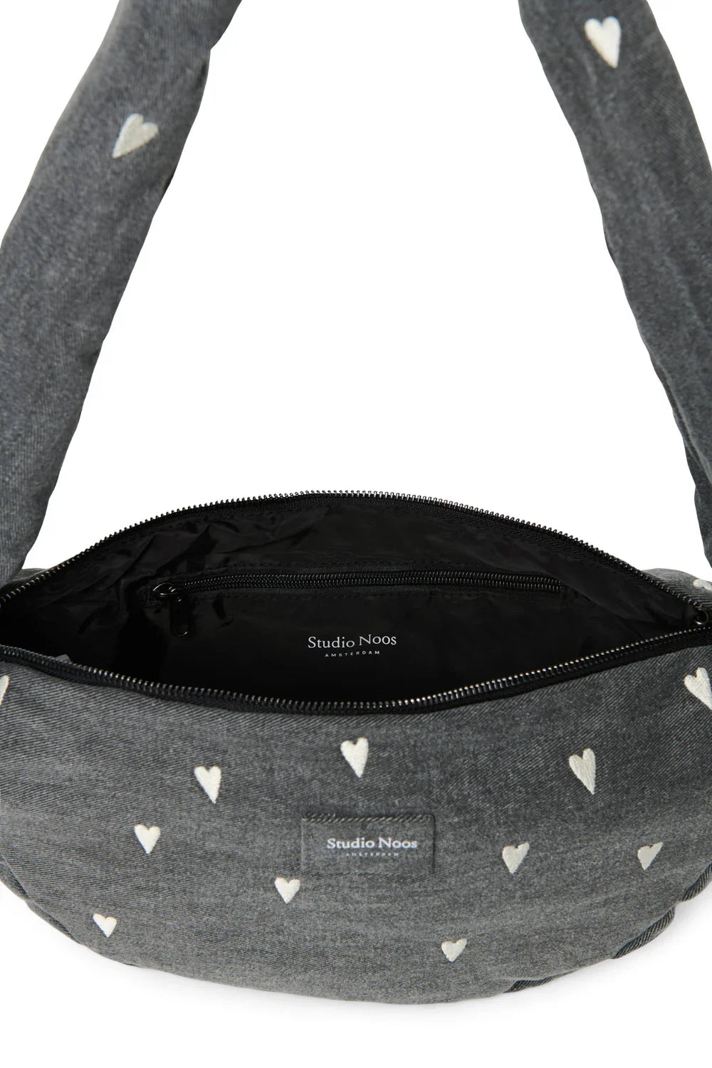 Grey Denim Mini Cross Body Bag