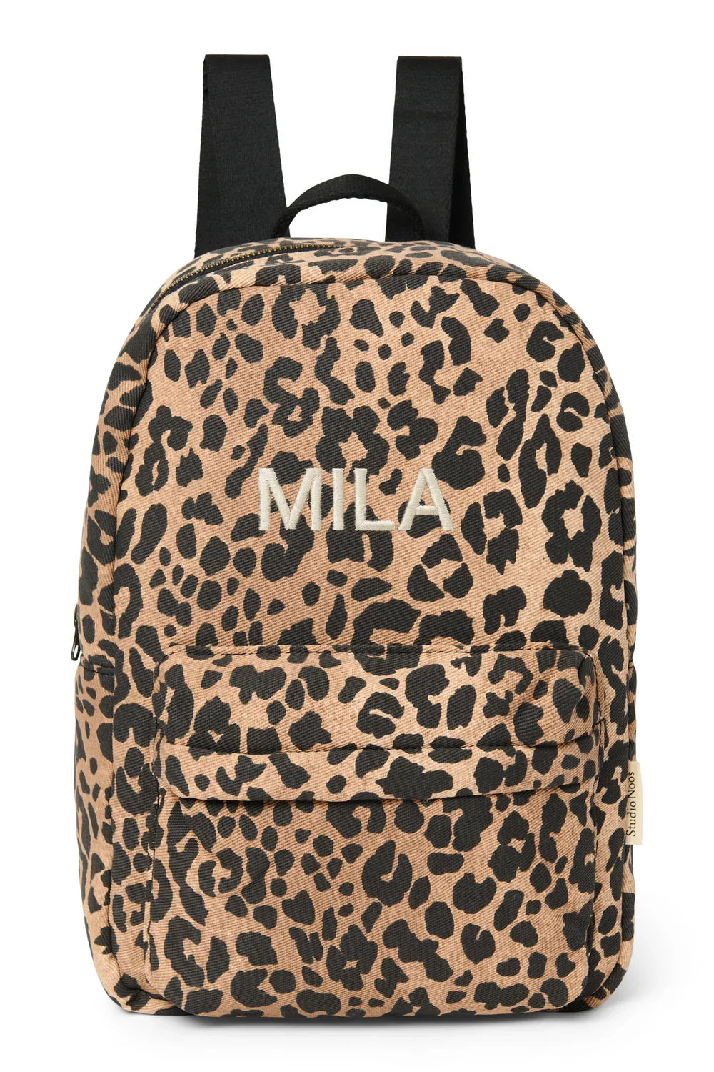 Green Leopard Cotton Midi Backpack