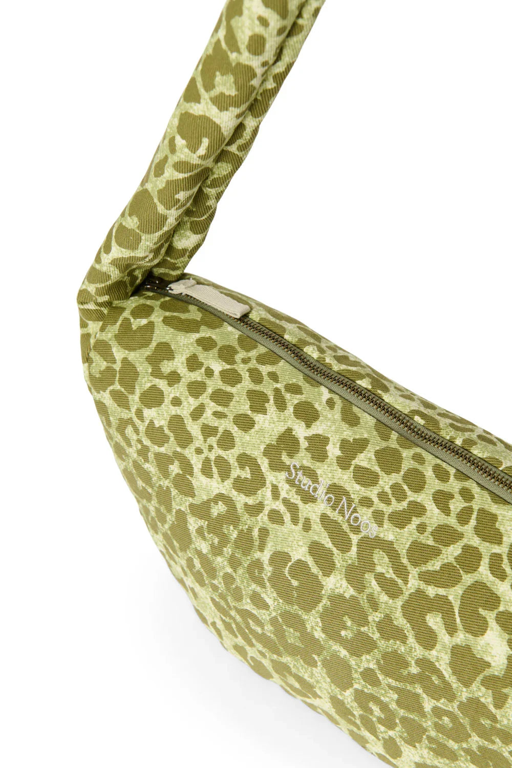 Green Leopard Cotton Mini Cross Body Bag