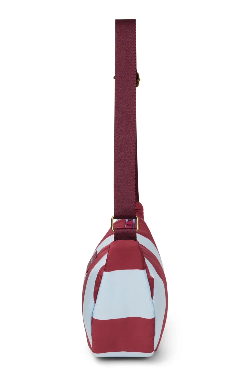 Bordeaux/Light Blue Bold Stripe Adult Fanny Pack