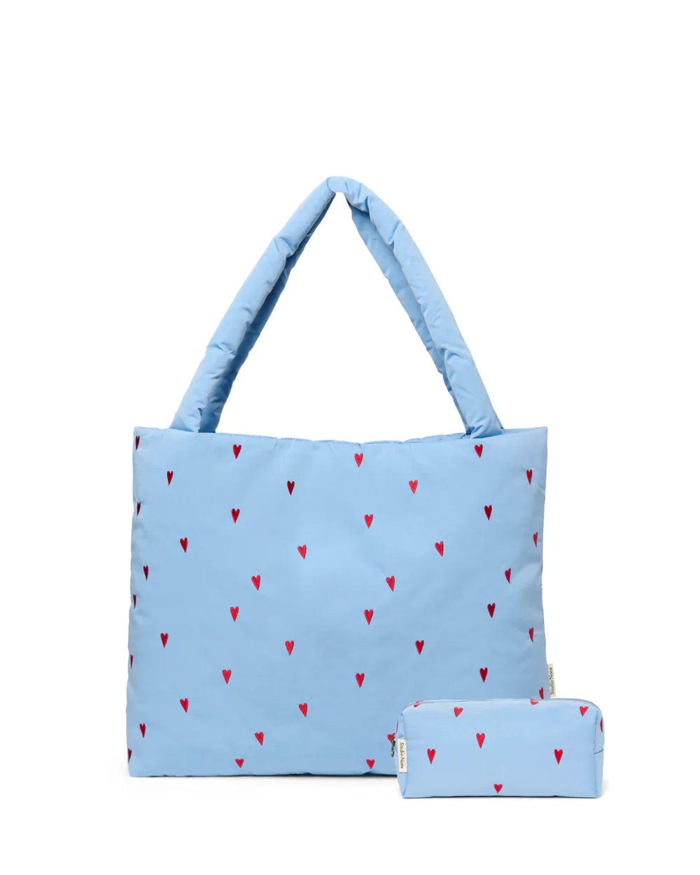 Light Blue Hearts Classic Puffy Gift Set