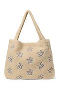 Ecru Flower Heart Teddy Mom Bag