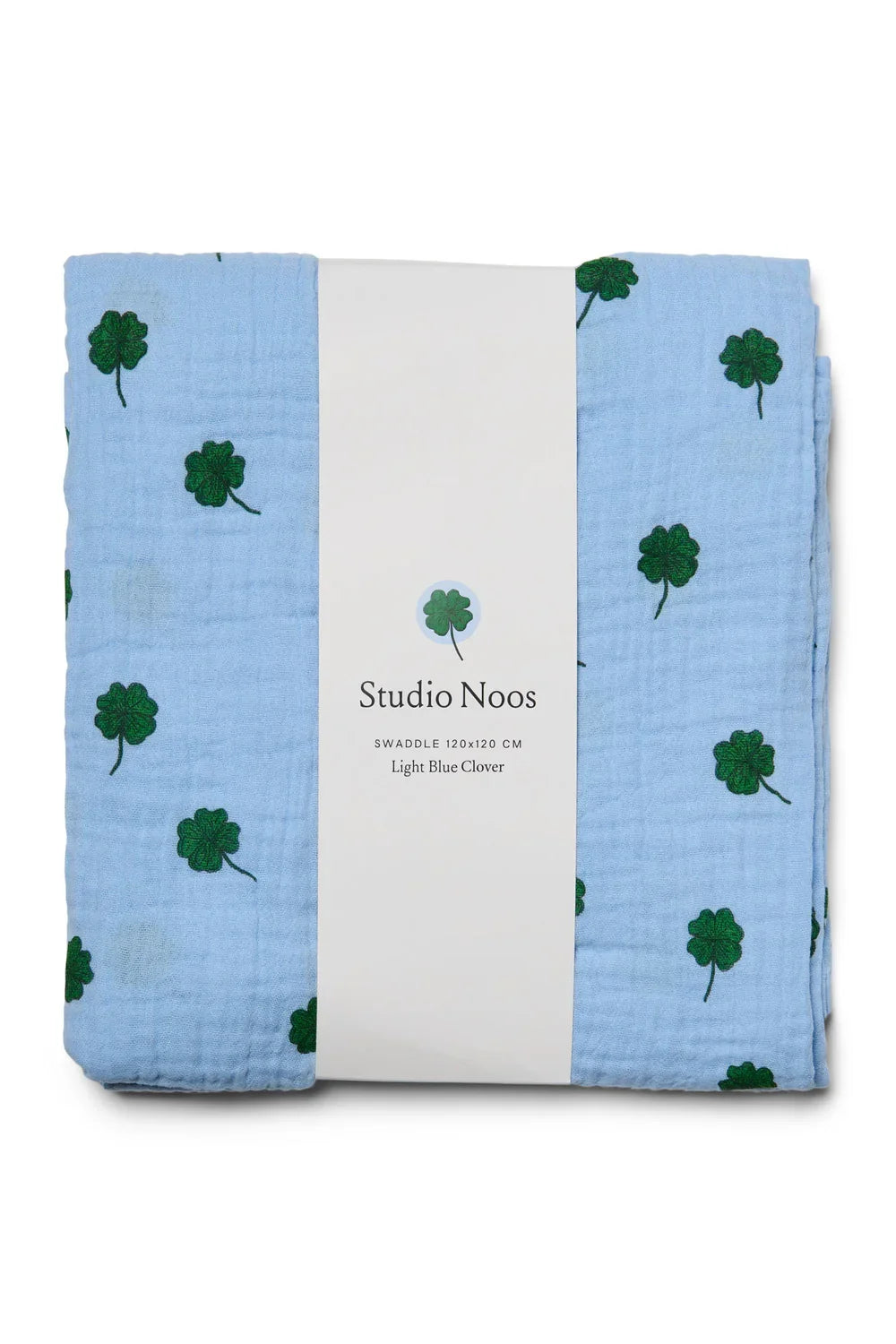 Light Blue Clover Swaddle Print Large