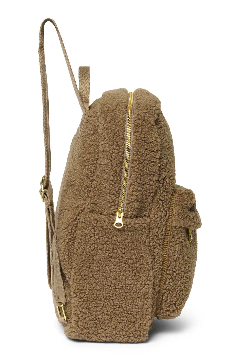 Ecru Teddy Midi-Rucksack mit Vordertasche