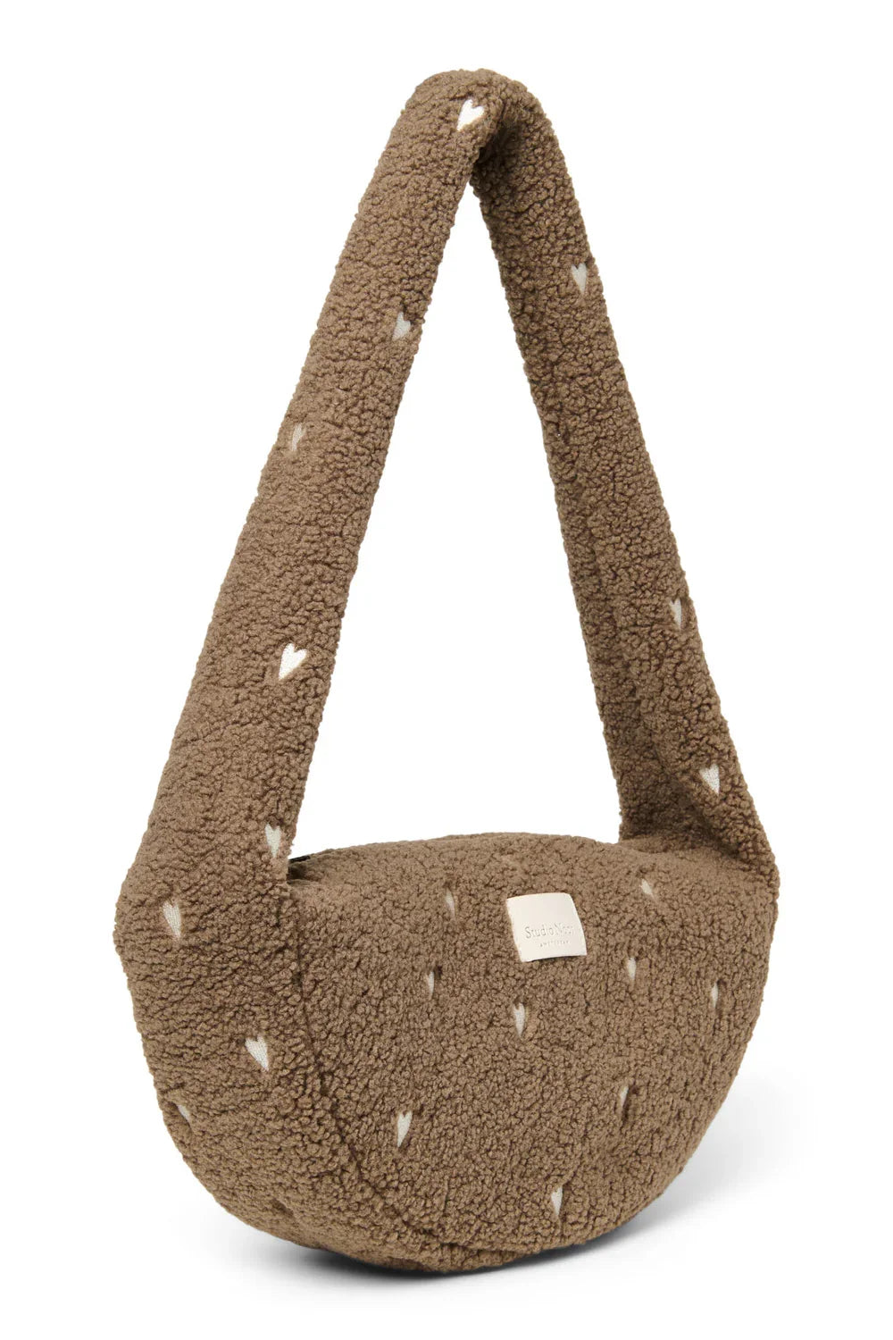 Braune Teddy-Mini-Umhängetasche