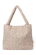 Beige Leopard Puffy Mom Bag