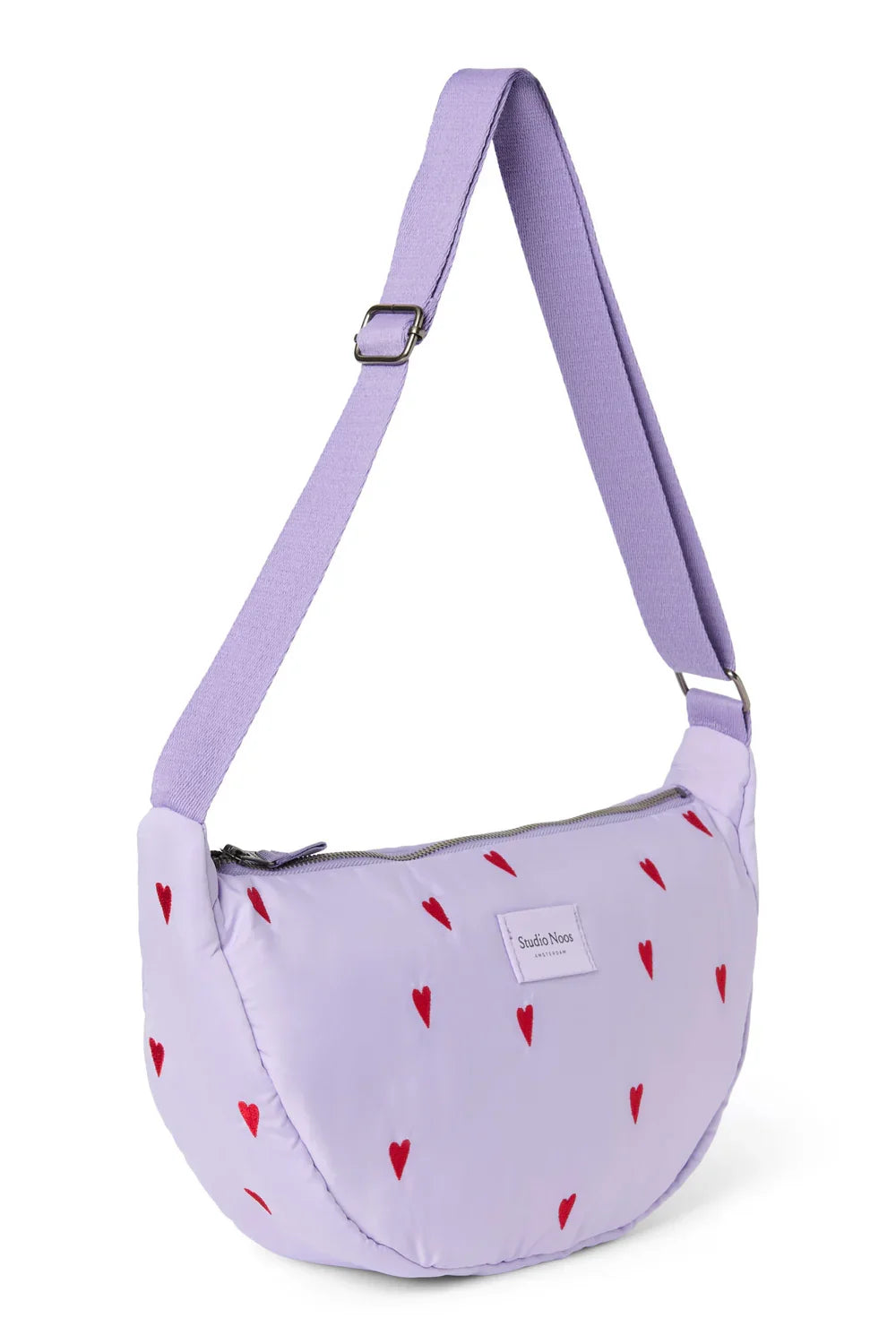 Purple Hearts Puffy Adult Fanny Pack