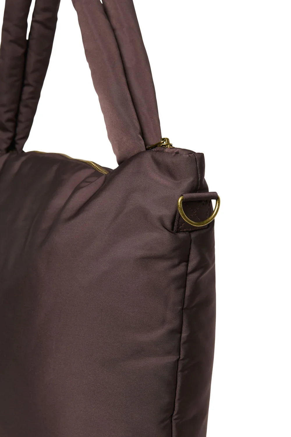 Brown Hearts Puffy Diaper Bag