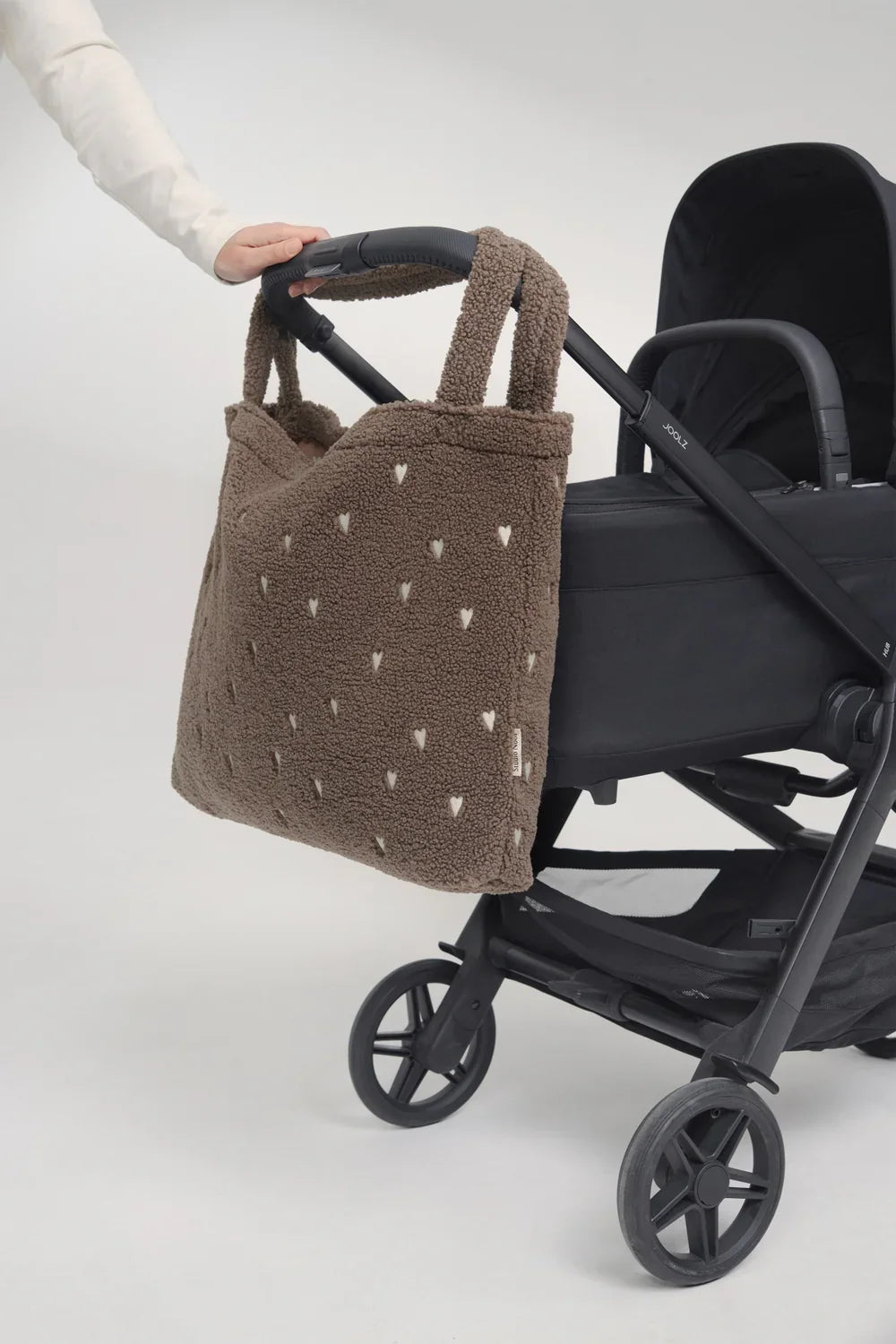 Ecru Hearts Teddy Mom Bag