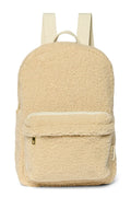 Ecru Teddy Midi-Rucksack mit Vordertasche