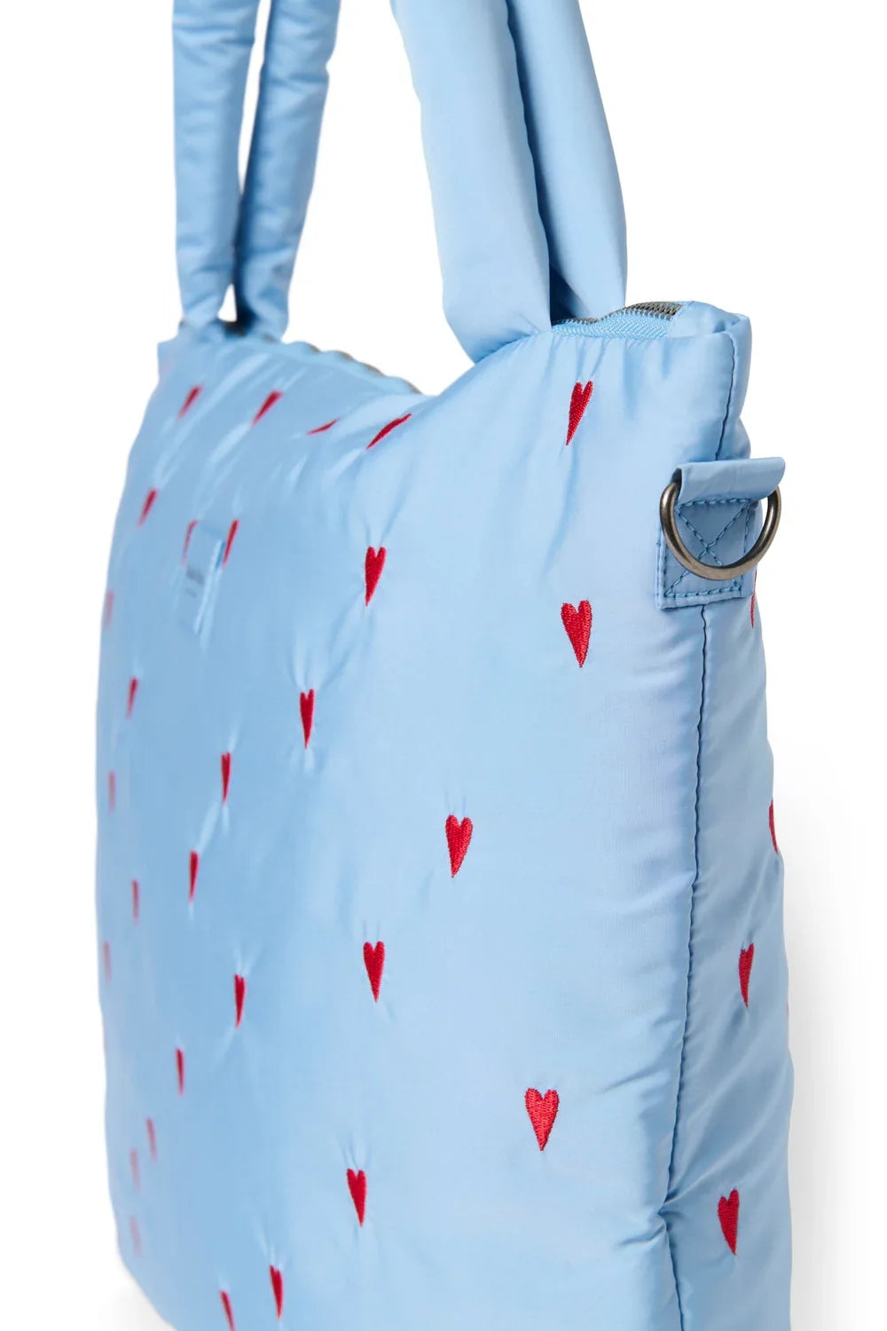 Purple Hearts Puffy Diaper Bag